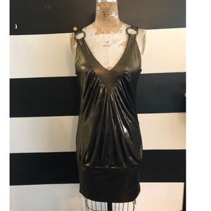 Liquid GOLD METALLIC dress, Clubwear size S